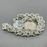 Estate Tiffany & Co. SS Oval Tag Necklace