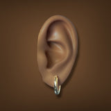 Estate 14K Y Gold 15.4mm Hoop Earrings