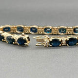 Estate 14K Y Gold 34.56ctw Sapphire & 0.84ctw Diamond Bracelet