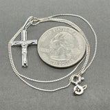 Estate 14K W Gold 30.04mm Cross Pendant