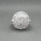 Estate 10K W Gold 1.58ctw Diamond Cocktail Ring