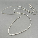 Estate 14K W Gold 1.57mm 22.25” Box Chain