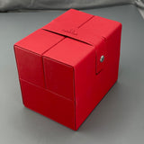 Estate Omega Red Eco Leather Watch Box Service Travel Case