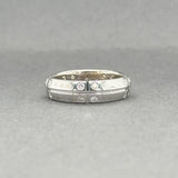 Estate Tiffany & Co. 18K W Gold 0.25ctw G-H/VS2-SI1 Diamond Streamerica Ring