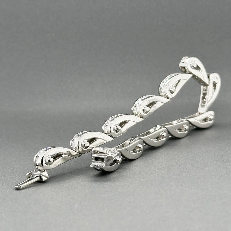 Estate Charles Krypell Platinum & 5.90ctw Diamond Link Bracelet