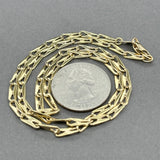 Estate 18K Y Gold 3.20mm 17” Fancy Curb Link Chain