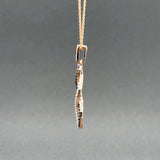 Estate 10K R Gold 0.09ctw Brown-H/SI1-2 Diamond Pendant