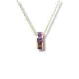 14K Y Gold 0.39ctw Amethyst Rondell Pendant