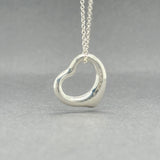 Estate Tiffany & Co. SS 16mm Open Heart Pendant