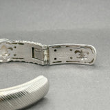 Estate Judith Ripka SS CZ & Pearl Cuff Bracelet