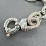 Estate SS 15.4mm Knurled Cable Bracelet