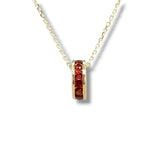 14K Y Gold 0.52ctw Garnet Rondell Pendant