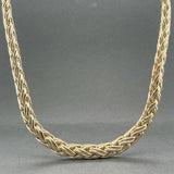 Estate 14K Y Gold Graduated 16” Wheat Chain