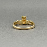 Estate 14K Y Gold 0.02ctw J/I1 Diamond Claddagh Ring
