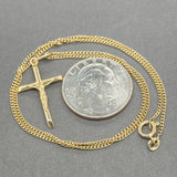 Estate 18K Y Gold 32.5mm Crucifix Pendant