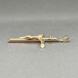Estate 14K R Gold 61.5mm INRI Crucifix Pendant