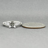 Estate Platinum 0.30ctw G/SI1 Diamond Eng. Ring Semi-Mount