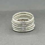 Estate David Yurman SS 0.22ctw Diamond 6 Band Stax Ring