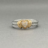 Estate Charriol STST 18 0.08ctw H/VS2 Diamond Heart Ring