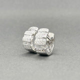 Estate 14K W Gold 0.34ctw Diamond Huggie Earrings