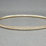 Estate 14K Y Gold 1.03ctw G-H/SI2-I1 Diamond Bangle Bracelet