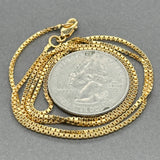 Estate 22K R Gold 1.19mm 20” Box Chain