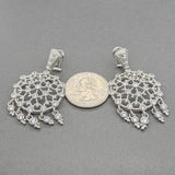 Estate Judith Ripka SS CZ Chandelier Earrings