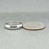 Estate 18K W Gold 4.3mm Polished Ring