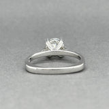 Estate Claude Thibaudeau 18K W Gold 0.06ctw Diamond Eng. Semi-Mount Ring