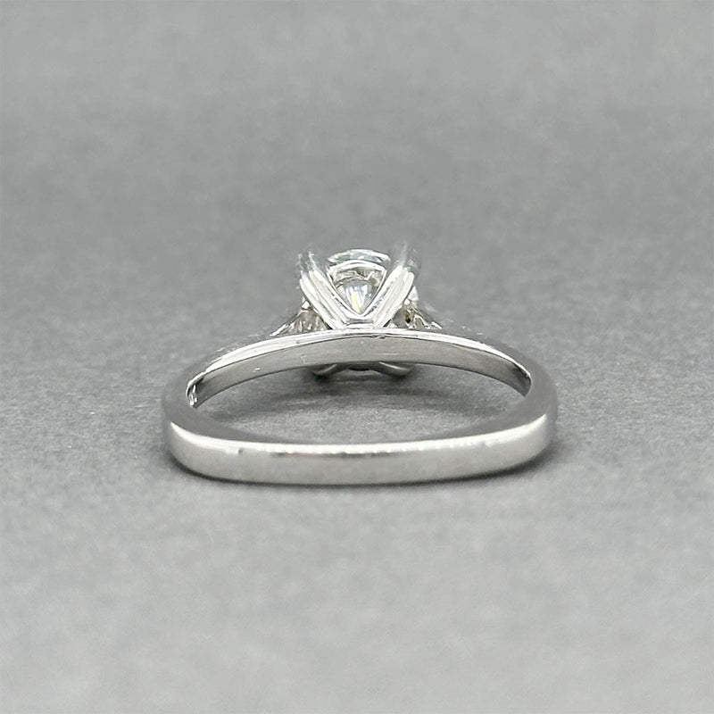 Estate Claude Thibaudeau 18K W Gold 0.06ctw Diamond Eng. Semi-Mount Ring