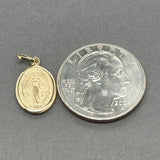Estate 14K Y Gold Miraculous Medal Pendant