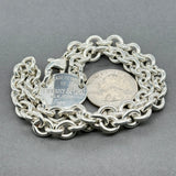 Estate Tiffany & Co. SS Oval Tag Necklace