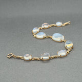 Estate 14K Y Gold Graduated Moonstone Bracelet