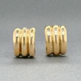 Estate 14K Y Gold Tube Clip On Earrings
