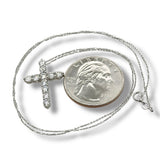 14K W Gold F/VS1 1.00ctw Lab-Created Diamond Cross