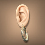 Estate 14K Y Gold 40.52mm Twisted Hoop Earrings