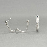 Estate 14K W Gold 0.17ctw Diamond Huggie Earrings