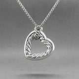 Estate David Yurman SS Cable Heart Pendant