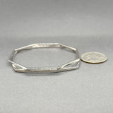 Estate Tiffany & Co. Frank Gehry 18K W Gold 0.08ctw Diamond Bangle Set of 2