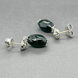 Estate SS 18 Glass Drop Earrings