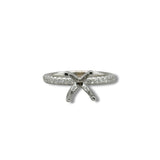 14K W Gold 0.40ctw G/SI1 3/4 around Diamond Engagement Ring Mounting