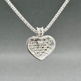 Estate 14K W Gold 1.22ctw H-I/SI1-I2 Diamond Heart Pendant