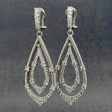 Estate Judith Ripka SS CZ Dangle Earrings