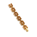 Brass YGP  Teak Wood Pathway Link Bracelet 7.5"