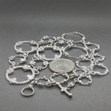 Estate Judith Ripka 18K W Gold 5.80ctw Diamond Garland Circle Necklace