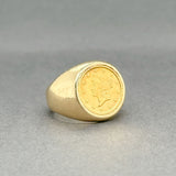 Estate 14K Y Gold 1854 $1 Coin Ring
