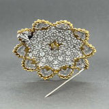 Estate 18K TT Gold 2.68ctw Fancy Yellow -F-G/VS2-SI1 Diamond Pin