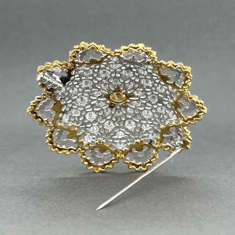 Estate 18K TT Gold 2.68ctw Fancy Yellow -F-G/VS2-SI1 Diamond Pin