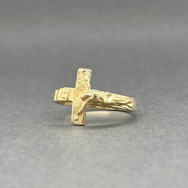 Estate 14K Y Gold Crucifix Ring