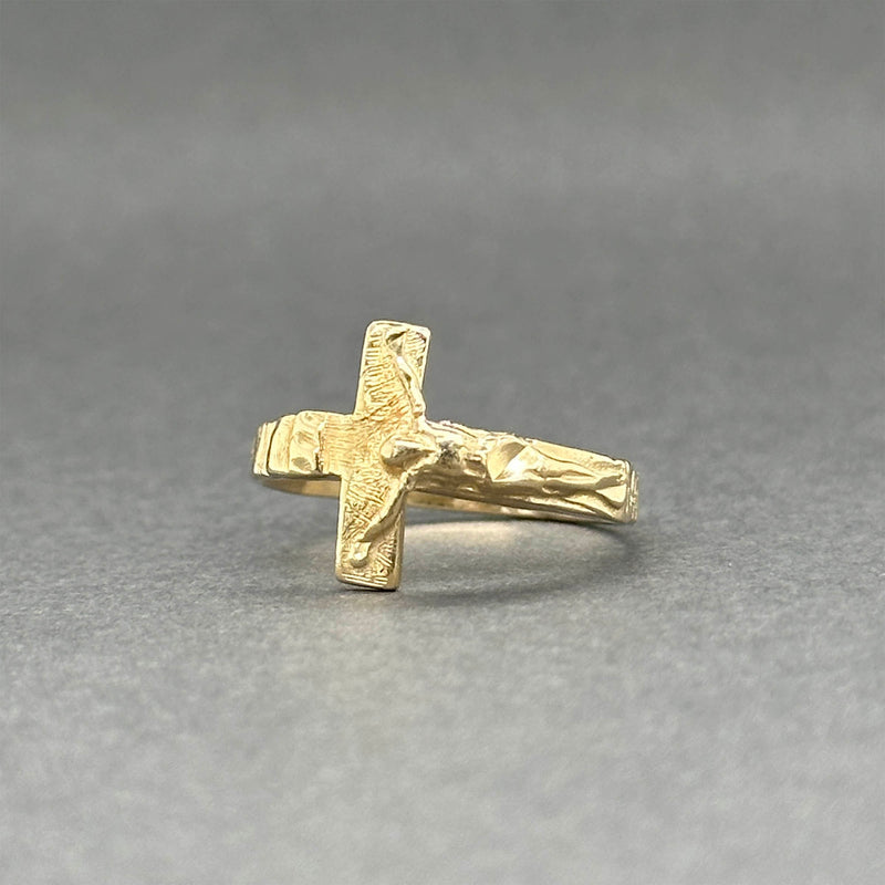 Estate 14K Y Gold Crucifix Ring